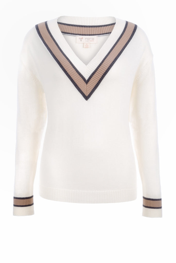 Sydney V-Neck Sweater | Lightweight Cotton Blend by FERA